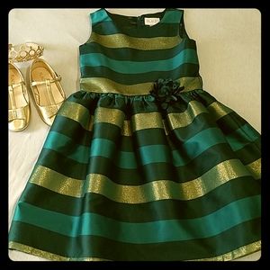 Girls' green and gold dress!